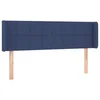 Vidaxl Vzglavje z ušesi modro 147x16x78/88 cm blago