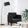 Sofa fotelja s naslonima za ruke crna 53 cm baršunasta