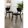 Hanah Home Set stolica Arfe, 37x104x77 cm, 6 dijelova, Crna