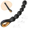 SuperLove Flexible Vibrating Silicone Anal Beads Black