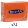 BULKYSOFT Salvete, 50/1, Dvoslojna, 24 pakovanja, 33x33 cm, Narandžasta