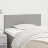 Vidaxl vidaXL Vzglavje postelje svetlo sivo 90x5x78/88 cm blago