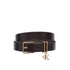 Calvin Klein Pas Monogram Charm Keeper Belt 25Mm LV04F7086G Temno rjava