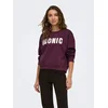 ONLY Pulover ONLSweat bordo/bela