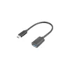 LANBERG USB-C(M) 3.1 do USB-A(F) adapterski kabel 15 cm črn OTG