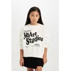 DEFACTO Girl Oversize Fit Crew Neck Sweatshirt