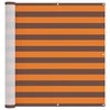 Vidaxl Balconska mreža Oranžna in Rjava 110 x 1000 cm Oxford tkanina
