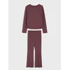 Sinsay - Komplet: bluza i pantalone - tamno braon
