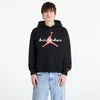 Mikina Jordan Brooklyn Fleece Mens Pullover Hoodie Black/ Infrared 23 S