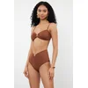 Trendyol Brown Premium Accessory High Waist Hipster Bikini Bottom