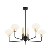Argon 2128 - luster na šipci RAVELLO, 5xE14/15W/230V, crna/zlatna