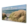 tulup.si Slika na akrilnem steklu Plaža sea grass landscape 140x70 cm 2 obešalnika