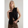 Trendyol Black Zero Sleeve Regular Regular Pattern Woven Shirt