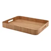 GenWare servirni pladenj, lesen furnir, rjav, 60 mm, dolžina: 500 mm, širina: 380 mm