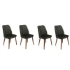 Hanah Home Set trpezarijskih stolica Alfa 462 V4, 4 komada, Zeleni