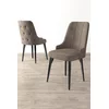 Hanah Home Set stolica Newa, 46x94x46 cm, 4 komada, Crno-smeđe