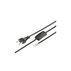 WENTRONIC N2K-BK/VDE Strujni kabl sa prekidačem, 1.5m, Crni