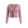 Trendyol ženski top Thmaw27Bz00008, roze-vezani-uzorak