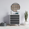 Hanah Home Komoda Suvera 70x86x40cm Belo-Antracit