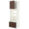 METOD/MAXIMERA Visoka omara za vgrad gspd aparate, bela/Sinarp rjava, 60x60x200 cm