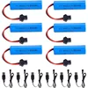 6x LiPo baterije 3.7V 800mAh s SM-2P priključkom in USB polnilcem | Za modele C2 in D828 | Dolga avtonomija | Zanesljiva povezava | Polnilne in okolju prijazne | Modra barva