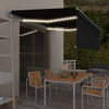 Automatska tenda s roletom i senzorom LED 4 x 3 m antracit