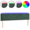 LED uzglavlje tamnozeleno 180x5x78/88 cm baršunasto