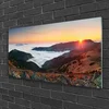 tulup.si Slika na akrilnem steklu Oblaki sun mountains landscape 120x60 cm 2 obešalnika