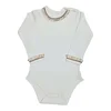BUNNY BOO Bodi za bebe dugih rukava, Belo-braon
