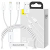 BASEUS Superior USB kabel za hitro polnjenje za M+L+C 3,5A 1M (bel)