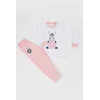 PARTIZAN Pidžama za devojčice Zebra/ roze/bela