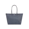 LACOSTE Nakupovalna torba Lacoste Grand sac cabas L.12.12 Concept imprimé Marine Sombre Farine modra