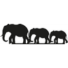 Wallity Zidna dekoracija Elephants, 15x50cm, Crna