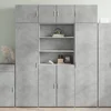 Visoka komoda siva boja betona 80 x 42,5 x 185 cm drvena
