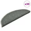 Prostirke za stepenice 30 kom 56x17x3 cm tamnozelene poluokrugle