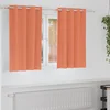Zavese za zatemnitev z obroči 2 kos Terakota 140 x 140 cm