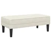 klupa s jastukom Krema 113 x 57 x 39 cm Baršun