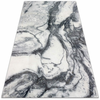 Decormat Zunanja preproga Črno -beli marmor 150x225 cm