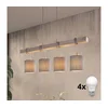 Brilagi - LED luster na sajli NUBILA 4xE27/60W/230V svetlosiva