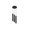 LED luster na sajli TUBA 3xGU10/4,8W/230V crna