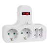 slomart Podaljšek/razdelilec Maclean Energy MCE224 G, 4 schuko vtičnice, bel