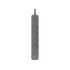 TRACER Produzni kabl 1.5m 4 uticnice sa USB I Type-C konektorom PD 20W sa prenaponskom zastitom i prekidacem grafit TRALIS47026