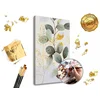 Slikanje po številkah PREMIUM GOLD - Zeleno-zlato listje - 40x60