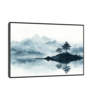 Canvas Slika na platnu Plavi pejzaž, Sa ramom, 120 x 80 cm, Crni