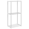 Vidaxl Tubular Shelf s shranjevanjem Bela 42,5 x 27 x 91,5 cm Aluminij