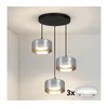 Brilagi - LED RGB prigušiva luster AURA LUX 3xGX53/14W/230V Wi-Fi Tuya crna/zadimljena