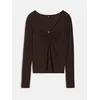 Sinsay - Bluza sa dodatkom viskoze - braon