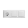 Aigostar - KOMPLET 2x kućni prekidač sa utičnicom 1x16A/250V SCHUKO