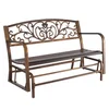 VEVOR Zunanja klop 127x69x855 cm bronasta
