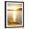 Plakat s paspartujem sončni zahod nad jezerom - 30x45 no frame